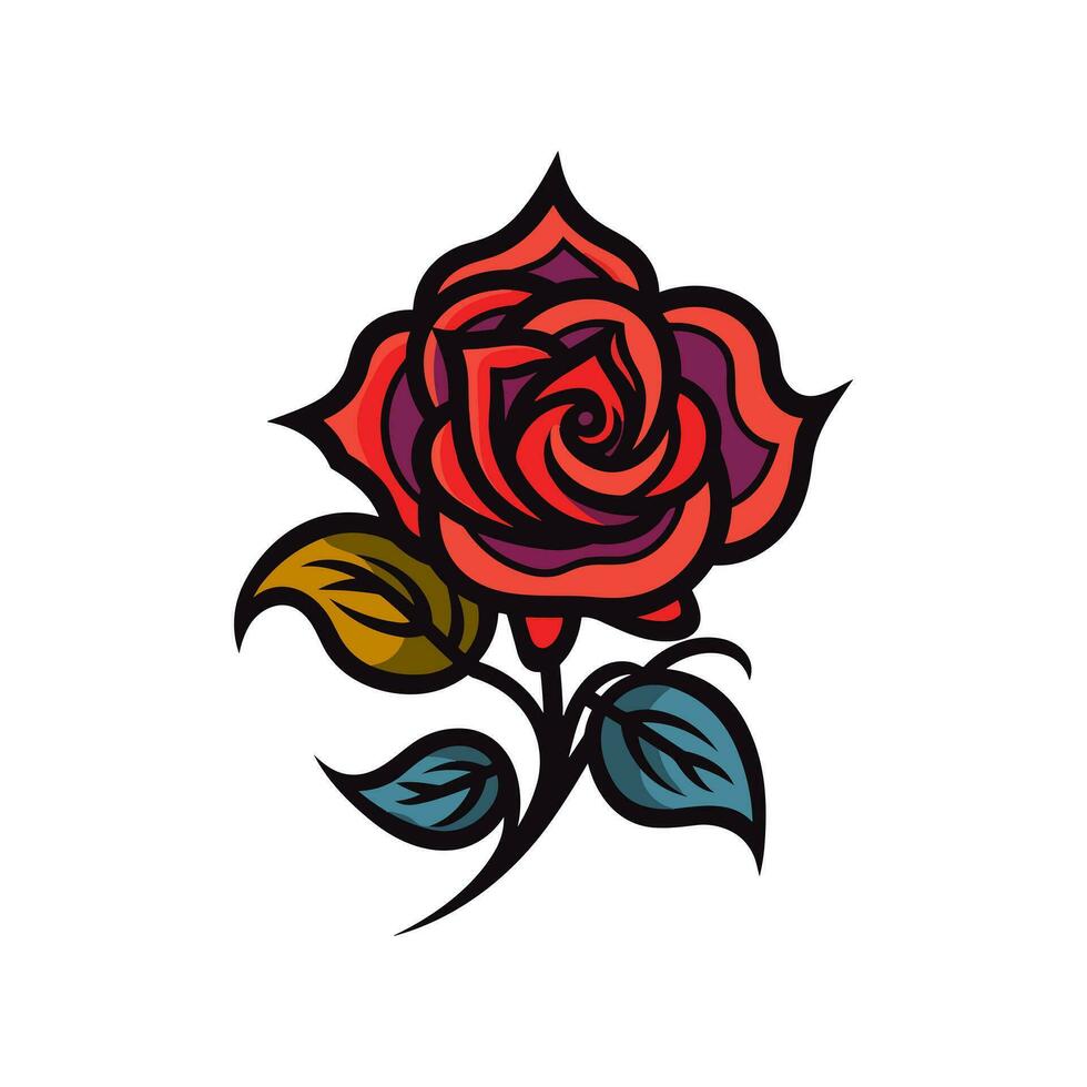 ein romantisch Rosen Blume Vektor Clip Kunst Illustration, hervorrufen Liebe und Hingabe, perfekt zum Hochzeit Einladungen und herzlich Designs Das sprechen zu das Herz