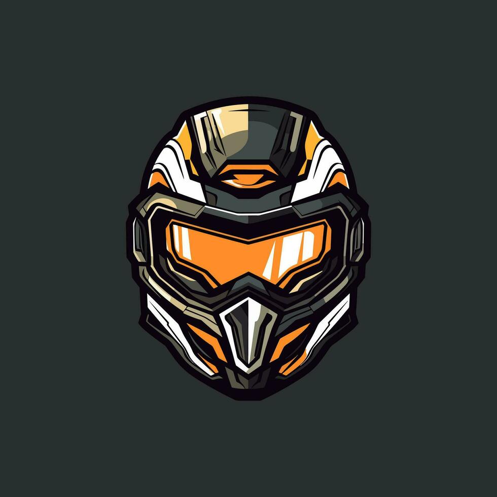 Moto-Cross Logo Helm Vektor Clip Kunst Illustration