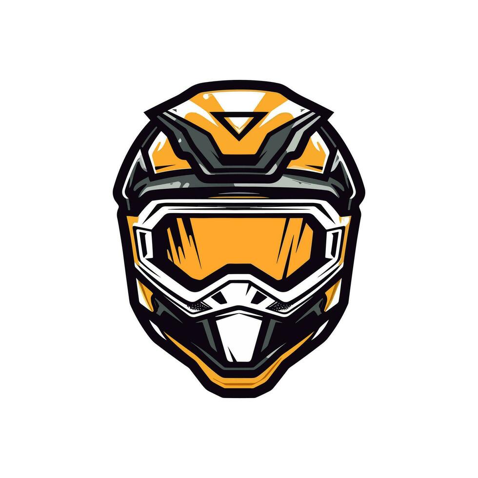 Moto-Cross Logo Helm Vektor Clip Kunst Illustration