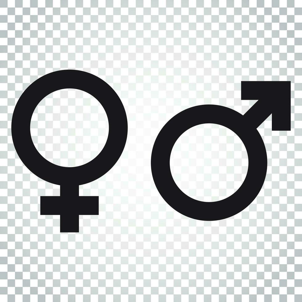 Geschlecht Zeichen Vektor Symbol. Männer und Frauen Konzept Symbol. einfach Geschäft Konzept Piktogramm auf isoliert Hintergrund.