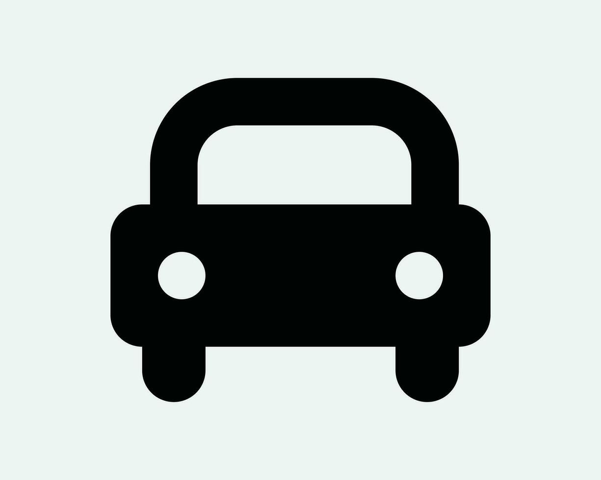 bil främre se ikon. transport transport fordon bil bil form kör huvud på. svart vit grafisk ClipArt konstverk symbol tecken vektor eps