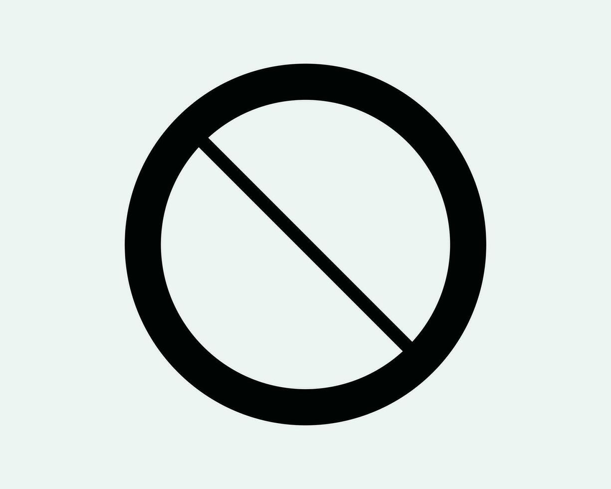 annullera ikon. förbjuden avvisa förbjuden Nej parkering inträde kan inte förbjuda förbud fara. svart vit grafisk ClipArt konstverk symbol tecken vektor eps