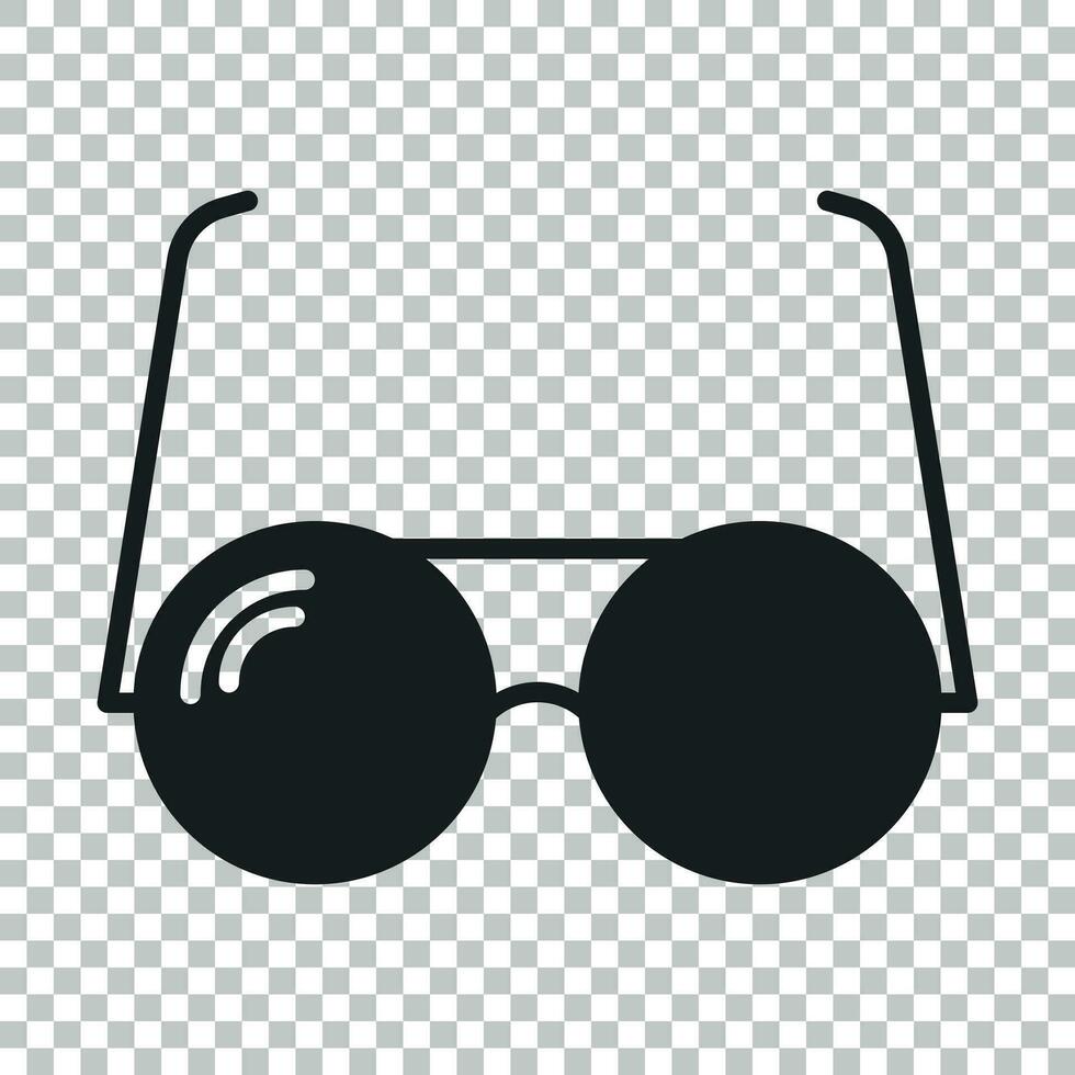 Sonnenbrille Vektor Symbol. Brillen eben Illustration.