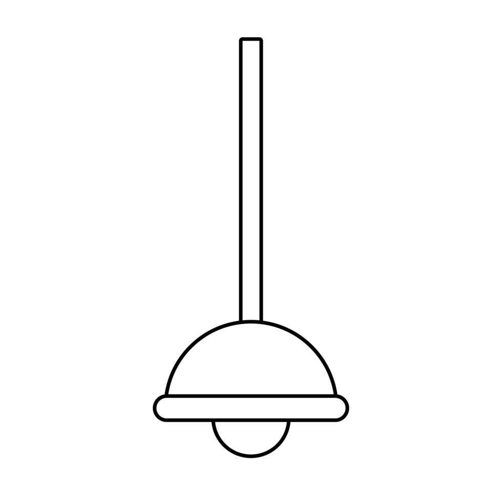 Symbol für den hängenden Linienstil der Lampe vektor