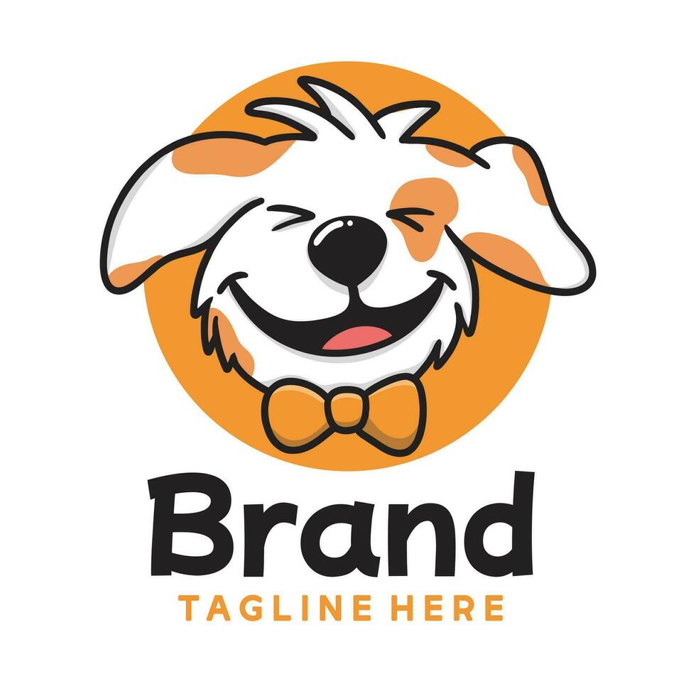 Haustier Geschäft Hund Kopf Logo Design vektor