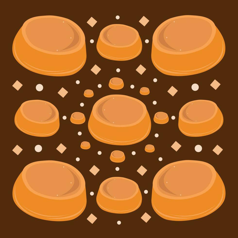 orange jello pudding vektor illustration för grafisk design och dekorativ element
