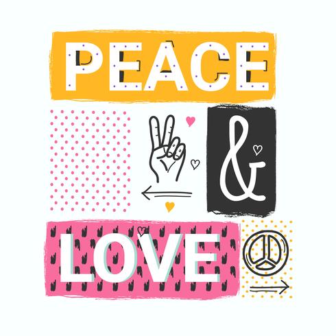 Fred och kärleksvektor vektor