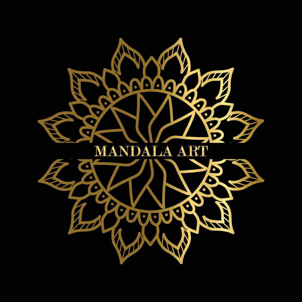 lyx mandala bakgrund med gyllene arabesk mönster arabicum islamic öst stil. ramadan stil dekorativ mandala. mandala för skriva ut, affisch, omslag, broschyr, flygblad, baner. vektor