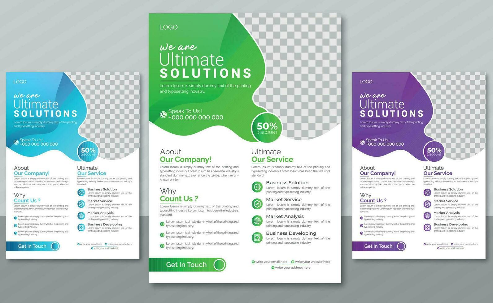 Marketing Flyer Design und Vorlage Design vektor