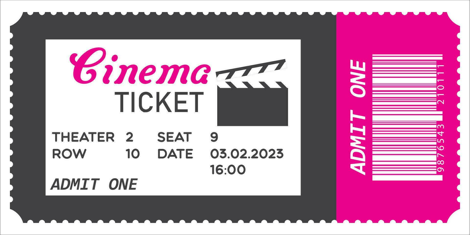 Film Fahrkarte, eingestehen einer Symbol, Vektor, Illustration, Symbol vektor