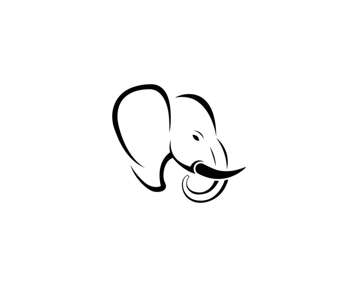 kreativ elefant logotyp vektor illustration design.