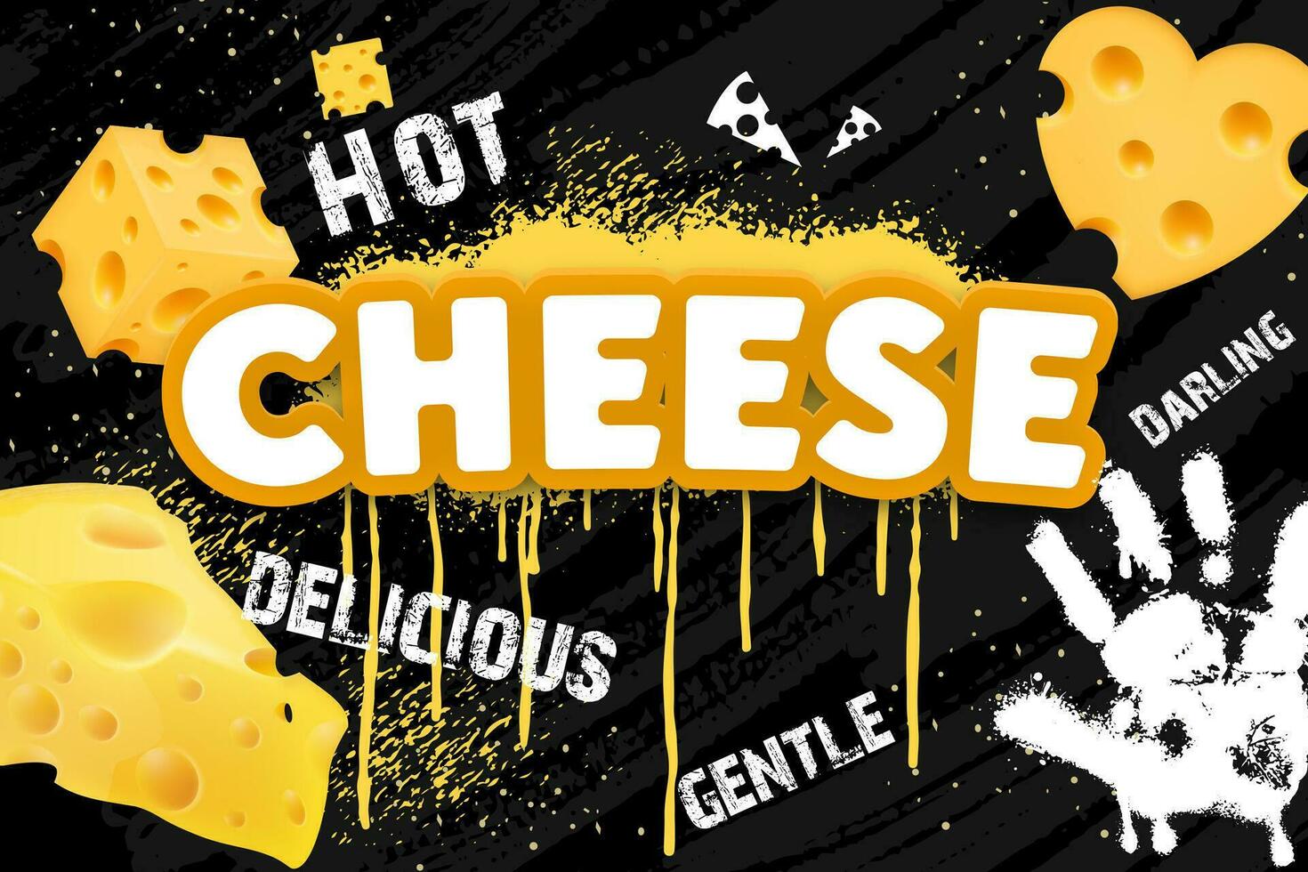 köstlich Käse Hintergrund auf Tafel Vektor Illustration