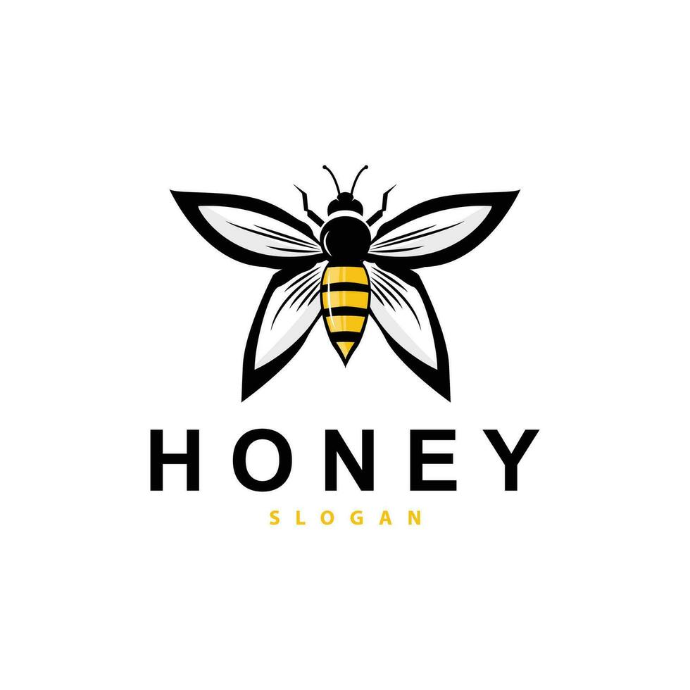Honig Logo, Honig Biene Tier Vektor, Vieh Design einfach minimalistisch Symbol Symbol Illustration vektor