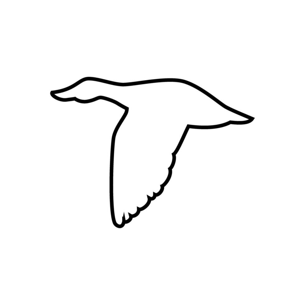 Ente Symbol Vektor. Vogel Illustration unterzeichnen. Jagd Symbol. Gans Logo. vektor