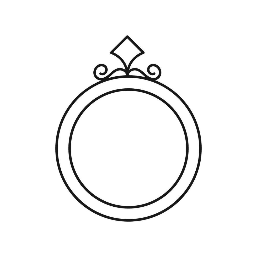 ringa ikon vektor. bröllop illustration tecken. juvel symbol. pärla logotyp. vektor