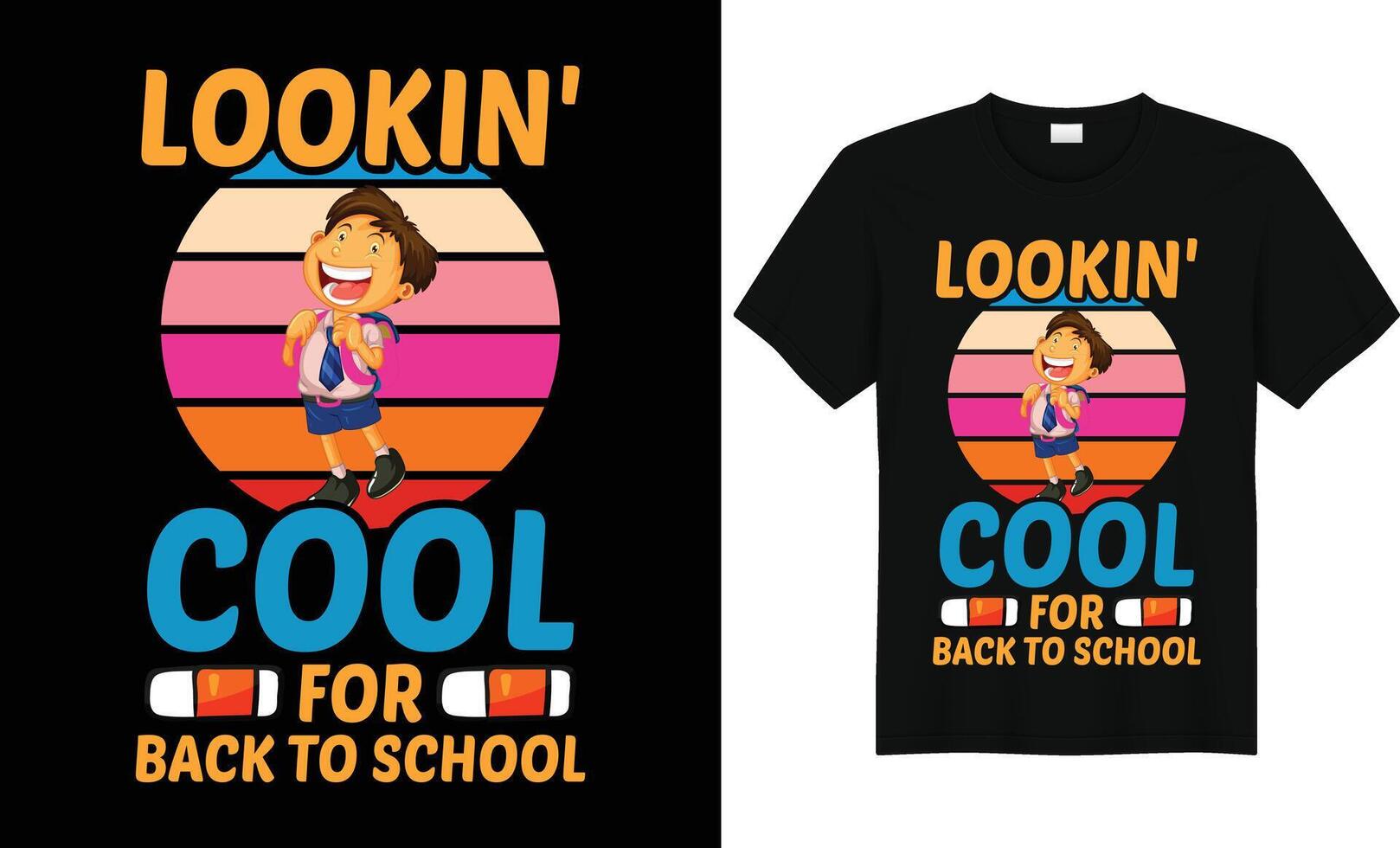 vektor tillbaka till skola t-shirt design, först kvalitet skjortor, barn design, affisch, lera, mall, bakgrund, tryck redo barn skola t skjorta design