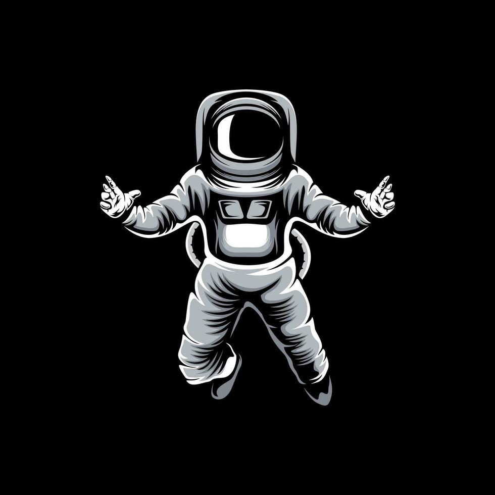 vektor astronaut logotyp design illustration