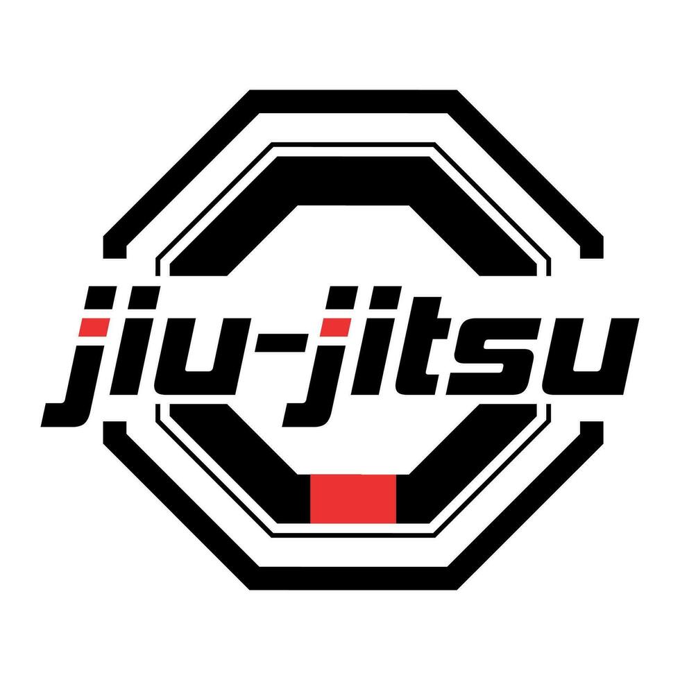 jiu jitsu logotyp vektor