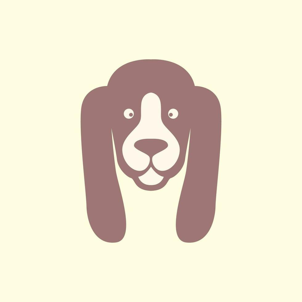 Tier Haustiere Hund Coonhound Kopf Maskottchen Karikatur süß einfach Logo Design Vektor