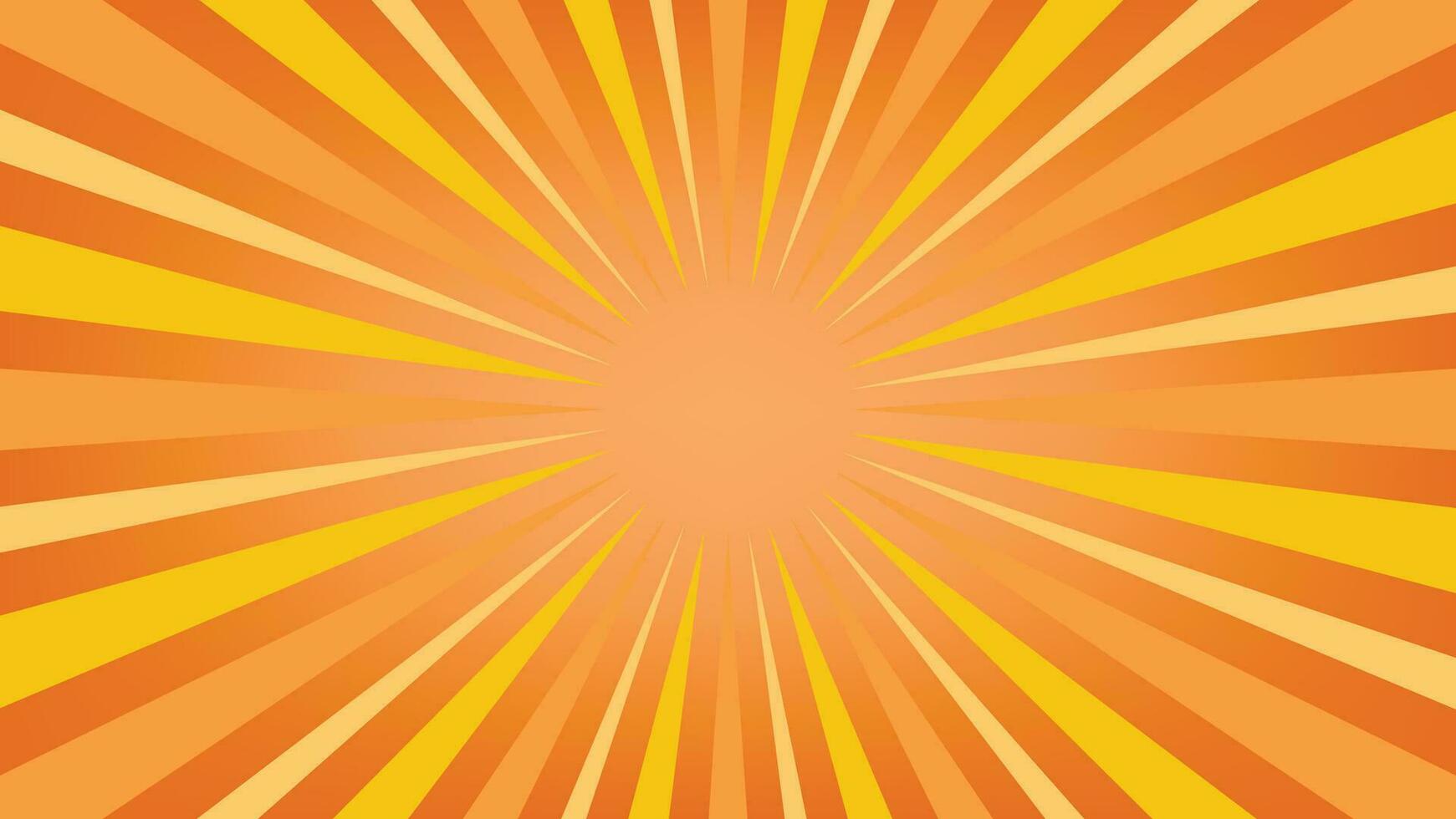 abstrakt Sunburst Orange Muster Hintergrund zum modern Grafik Design Element. leuchtenden Strahl Karikatur mit bunt zum Webseite Banner Hintergrund und Poster Karte Dekoration vektor