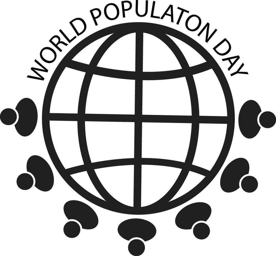 Welt Population Tag Symbol. Banner Welt Population Tag unterzeichnen. Poster von Welt Population Tag. eben Stil. vektor