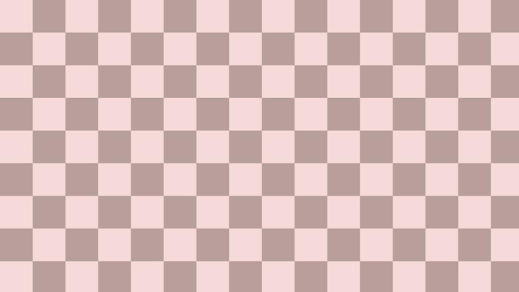 estetik söt retro brun och rosa schackbräde, gingham, pläd, rutig mönster bakgrund illustration vektor
