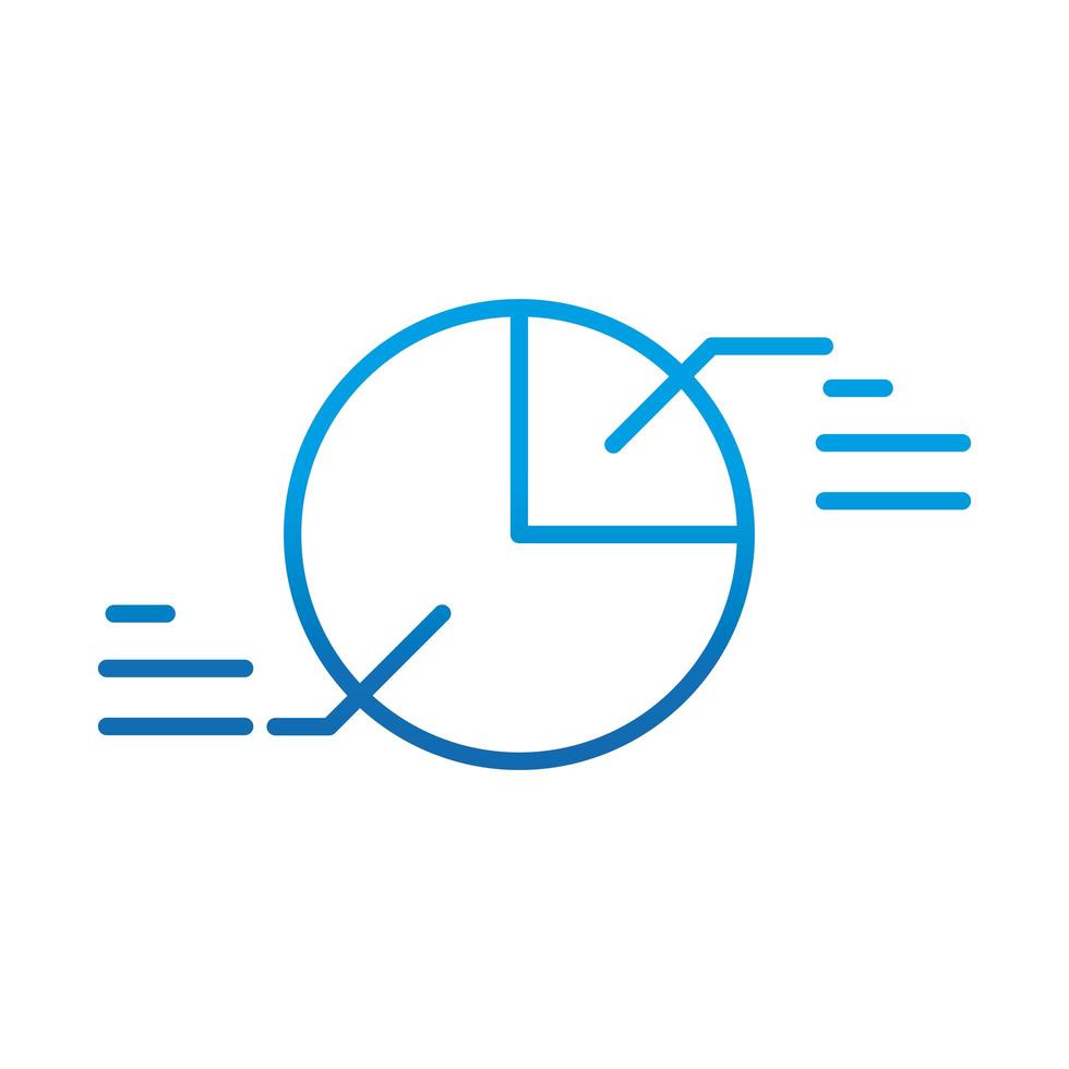 dataanalys infographic diagram rapport finansiell isometrisk lutning blå linje ikon vektor