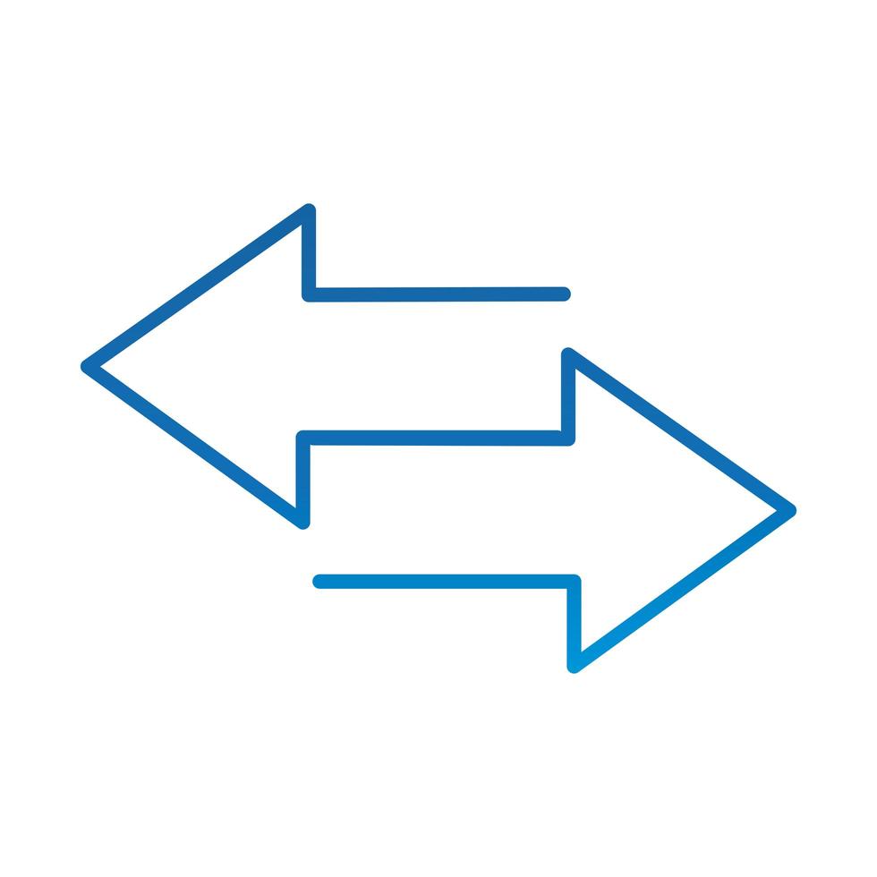 pilar olika riktningar guide lutning blå linje ikon vektor