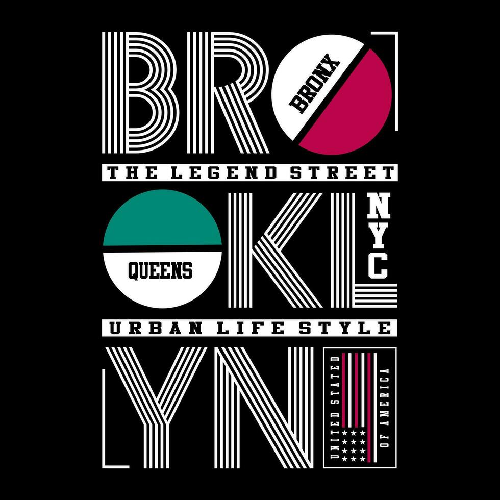 brooklyn vektor brev ,logotyp typografi design