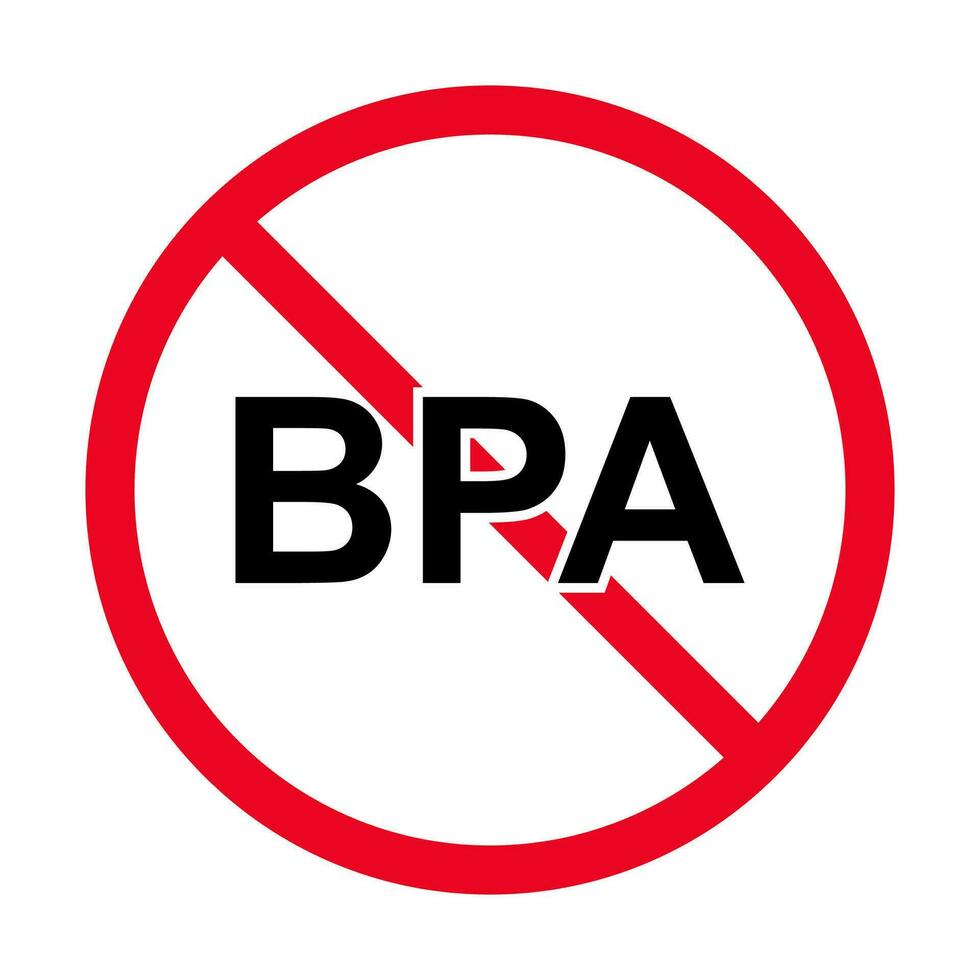 BPA-freies Bisphenol A und Phthalate kostenloser Symbolvektor, ungiftiges Kunststoffschild für Grafikdesign, Logo, Website, soziale Medien, mobile App, ui-Illustration vektor