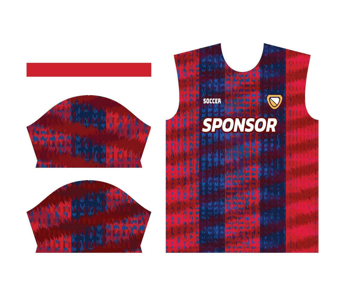 Fußball Fußball Jersey Design zum Sublimation oder Fußball Fußball Jersey Design vektor