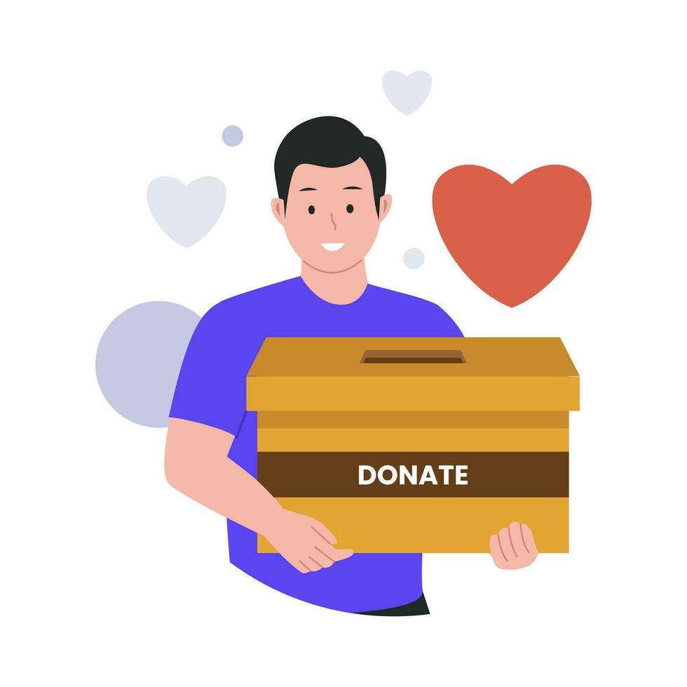 pengar donation illustration begrepp vektor