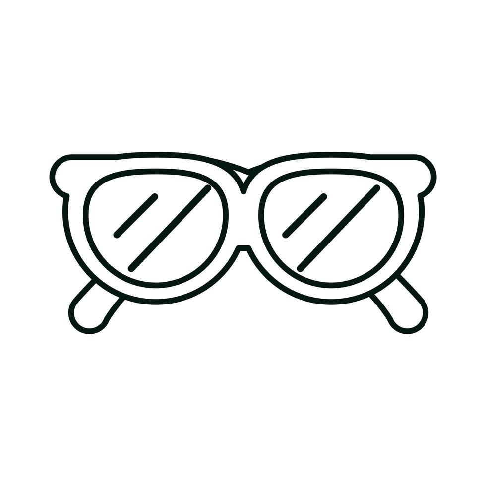 Sommerurlaub Reise Sonnenbrille Zubehör Mode lineare Symbol Stil vektor