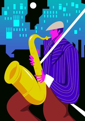 Saxophon spielen vektor