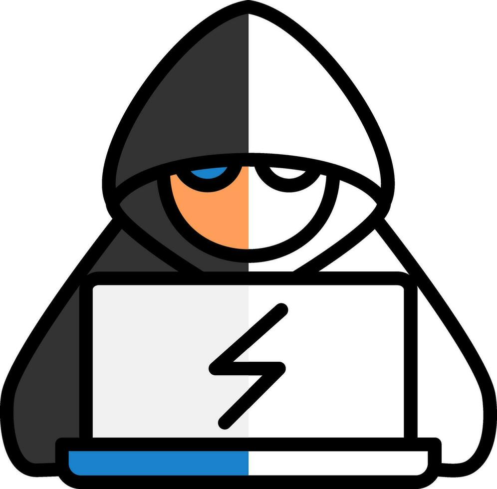 Hacker-Vektor-Icon-Design vektor