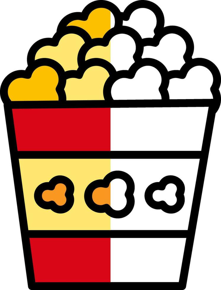 Popcorn-Vektor-Icon-Design vektor