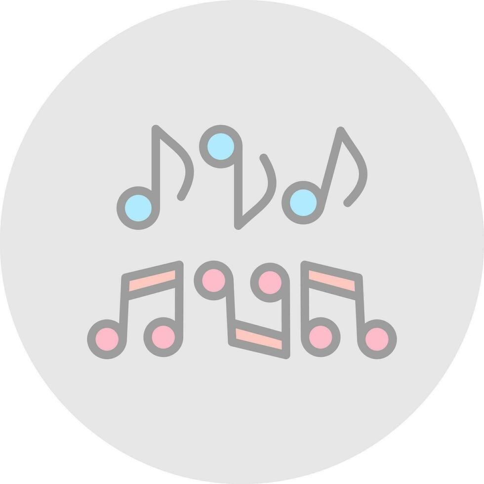 musikalisk notera vektor ikon design