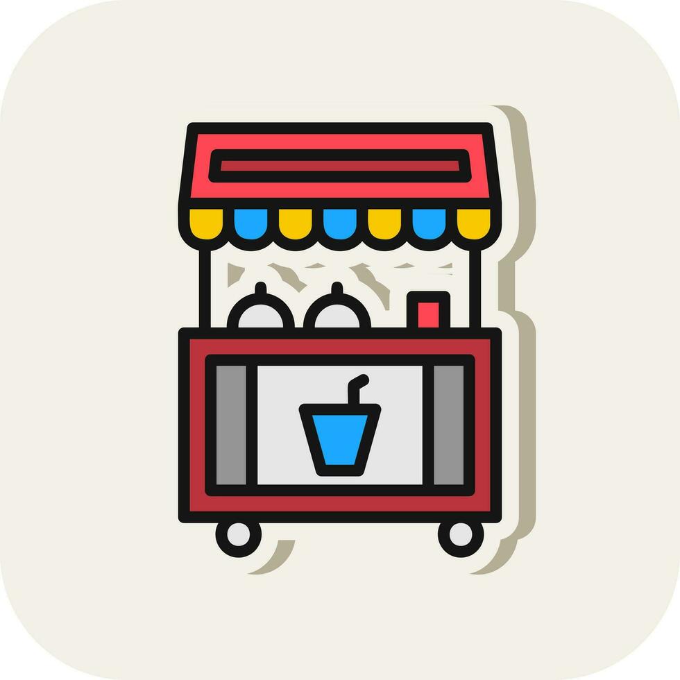 Food-Stand-Vektor-Icon-Design vektor