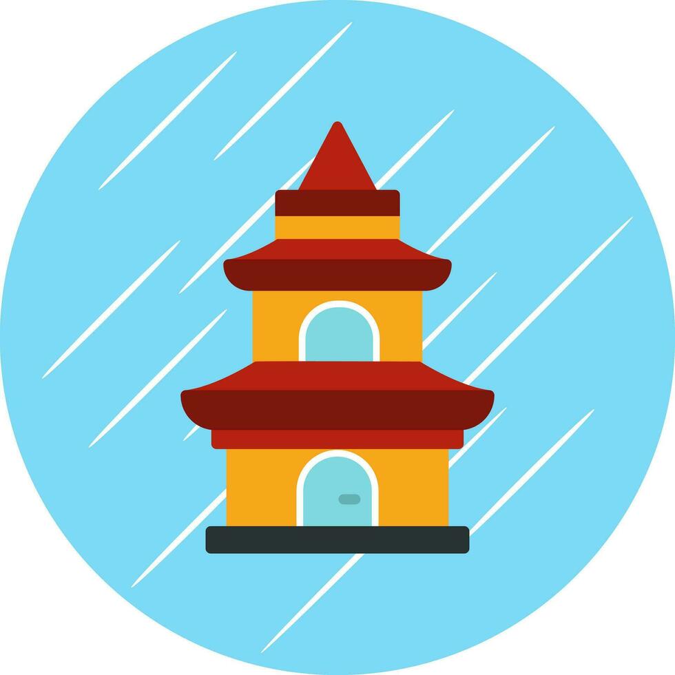 Tempel-Vektor-Icon-Design vektor