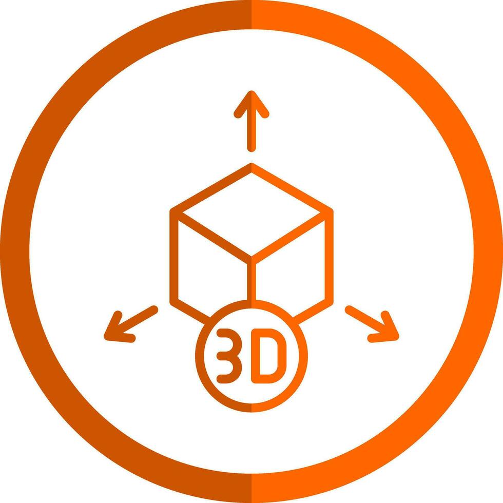 3D-Modell-Vektor-Icon-Design vektor