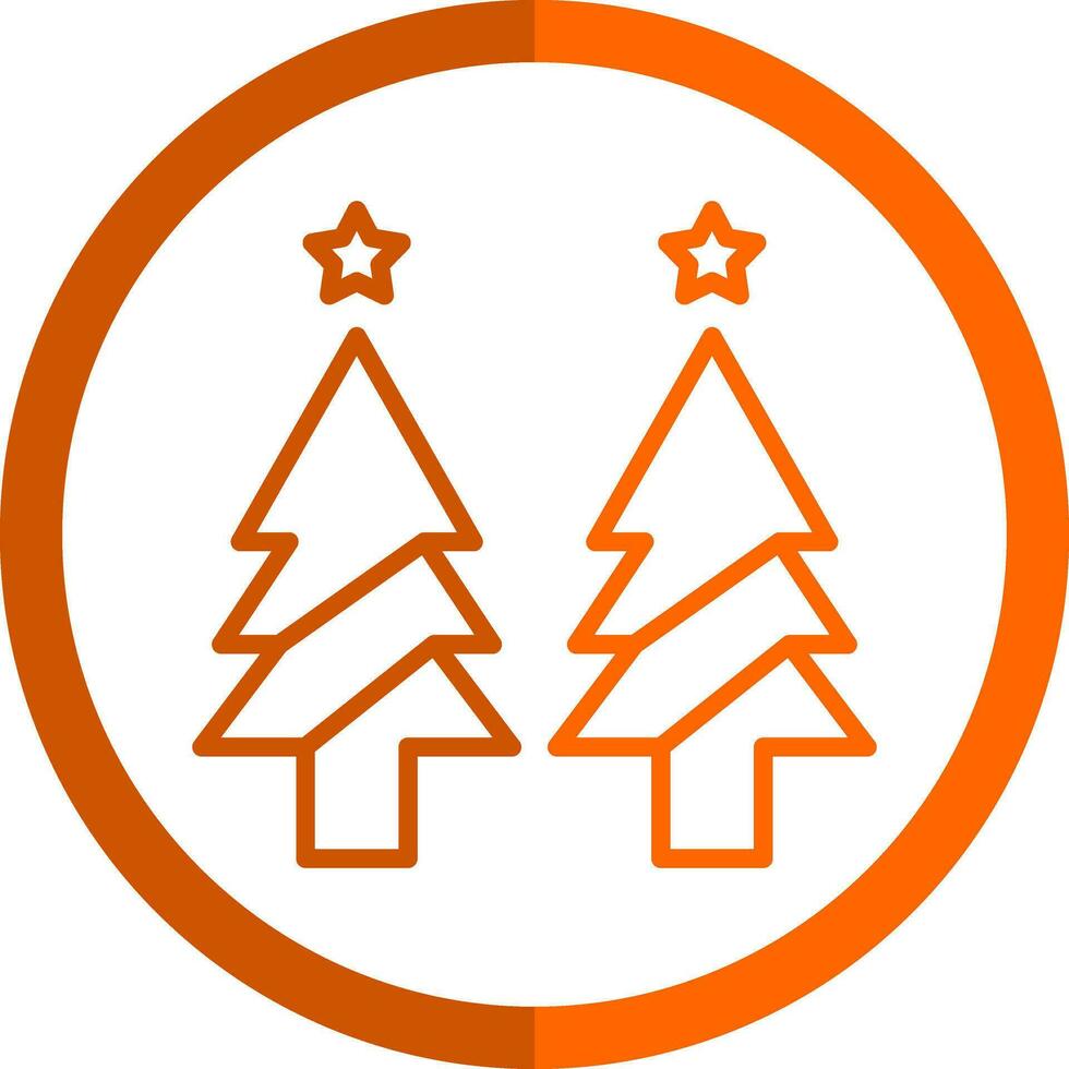 Weihnachtsbaum-Vektor-Icon-Design vektor