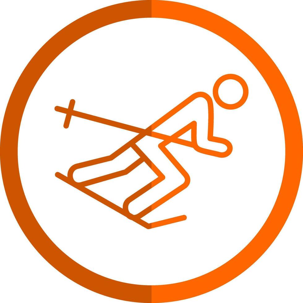 Skifahrer Vektor Symbol Design