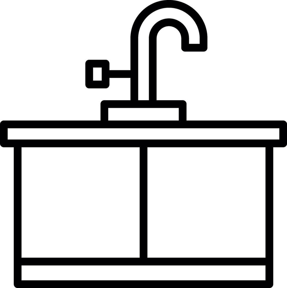 Küchenspüle-Vektor-Icon-Design vektor