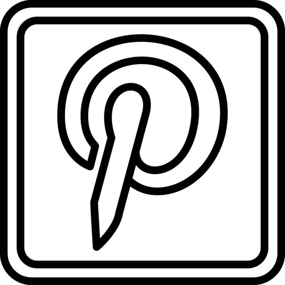 Pinterest logotyp vektor ikon design