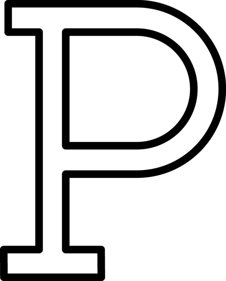 Brief p Vektor Symbol Design