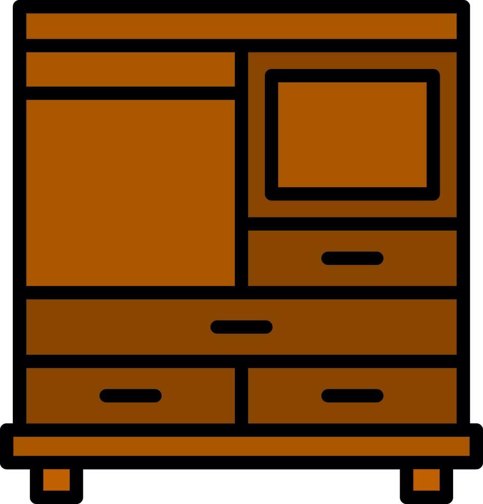 Schrank-Vektor-Icon-Design vektor