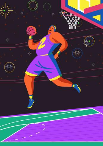 Basketball Spieler Aktion vektor