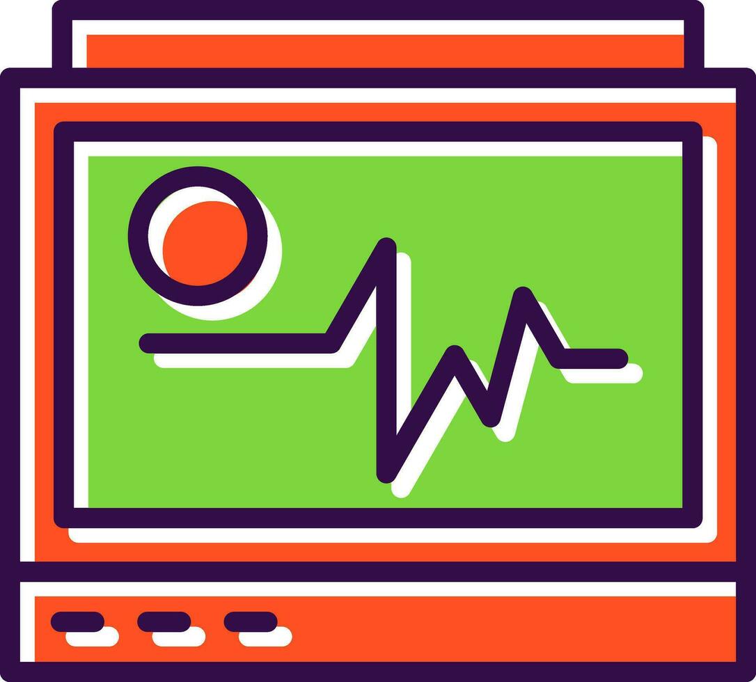 EKG-Monitor-Vektor-Icon-Design vektor