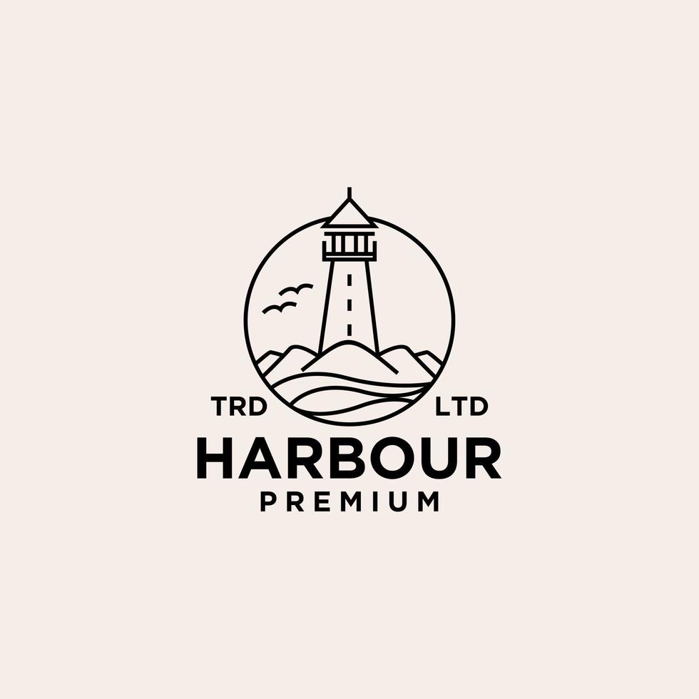 Premium-Hafen-Vektor-Logo-Design vektor