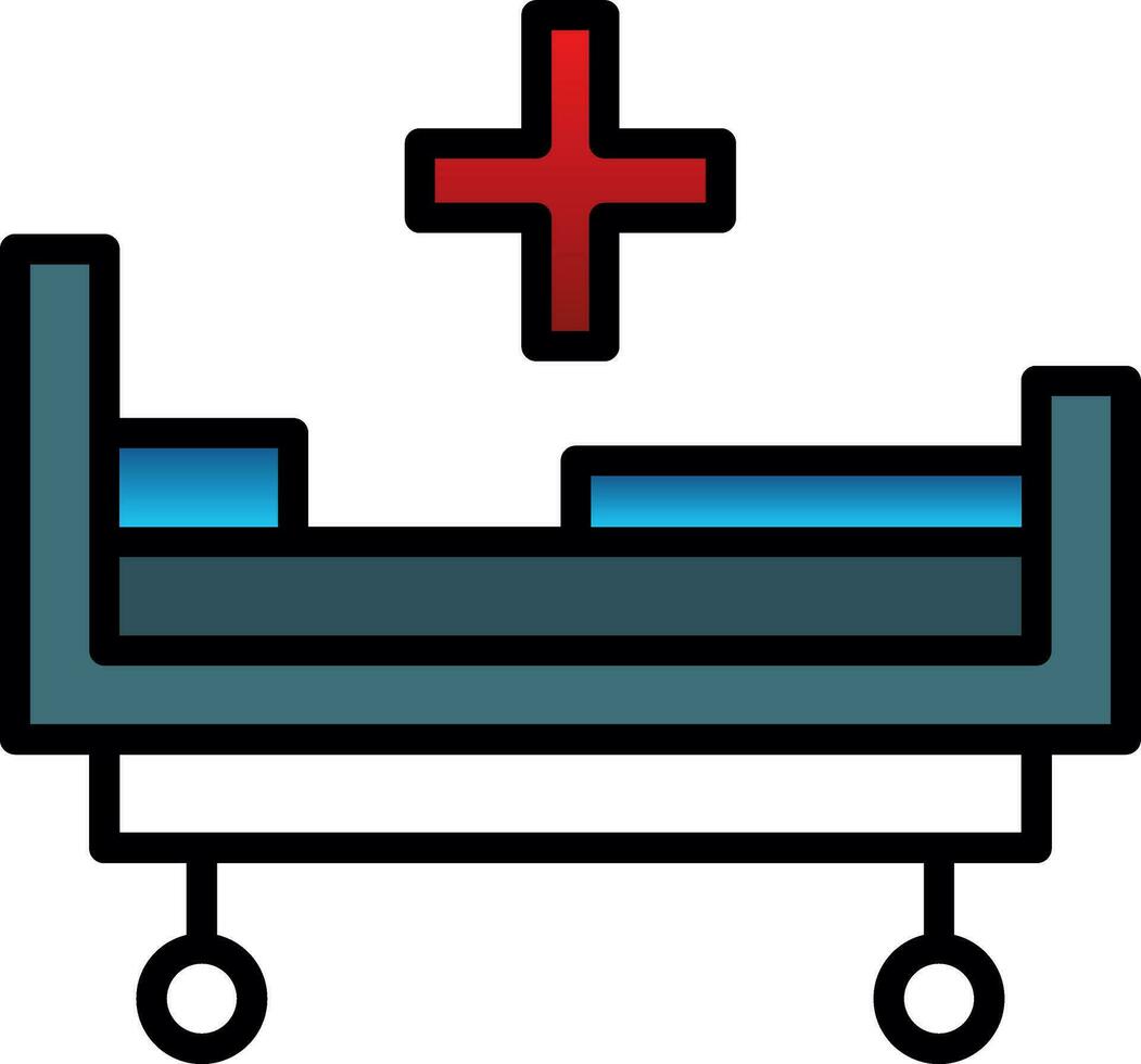 Krankenhausbett-Vektor-Icon-Design vektor